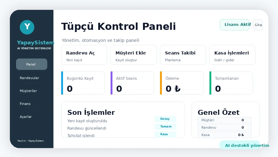 Tüpçü Kontrol Paneli